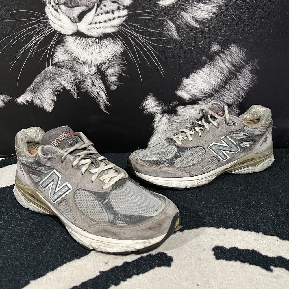 Vintage New Balance 990V3 M990GL3 Athletic Sneaker Men's 9D Gray Mesh Running